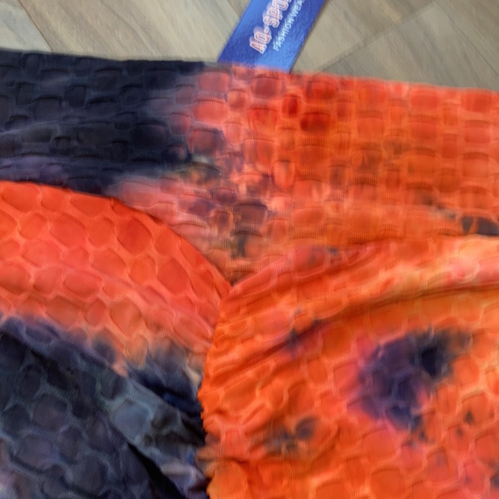 tie dye print honeycomb stretch long short size 3X juniors - Picture 12 of 13